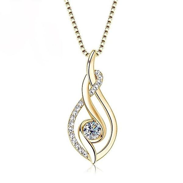 ROUGEMONT Kette mit Anhänger Exklusive Moissanit Halskette 925 Sterling Sil günstig online kaufen