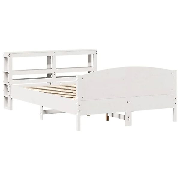vidaXL Massivholzbett ohne Matratze Weiß 140x190 cm Kiefernholz 3306232 günstig online kaufen