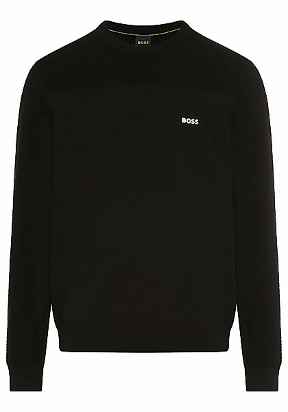 BOSS GREEN Strickpullover "KN Momentum-X CN" Rundhalsausschnitt, Regular Fi günstig online kaufen