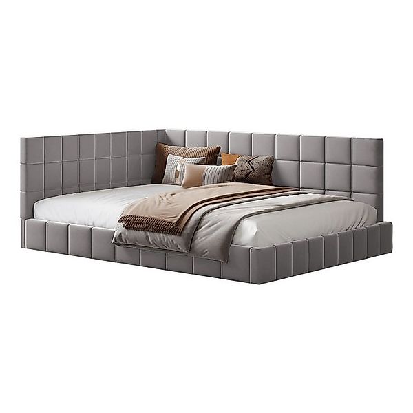 Merax Polsterbett, Tagesbett Daybett Samt Doppelbett Schlafsofa Funktionsbe günstig online kaufen