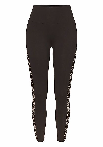 LASCANA ACTIVE Leggings, Einsätze mit Leopardenmuster an den Beinen günstig online kaufen