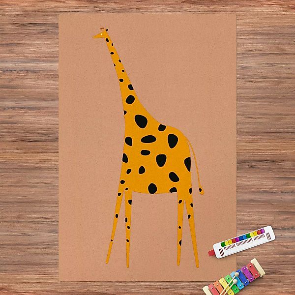 Kork-Teppich Gelbe Giraffe günstig online kaufen