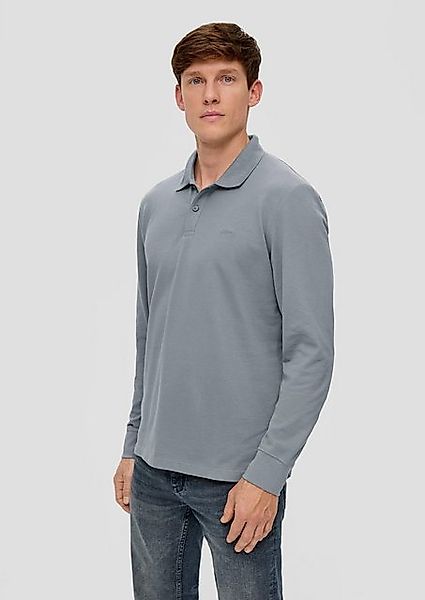 s.Oliver Langarmshirt Poloshirt mit Logo-Detail Logo günstig online kaufen