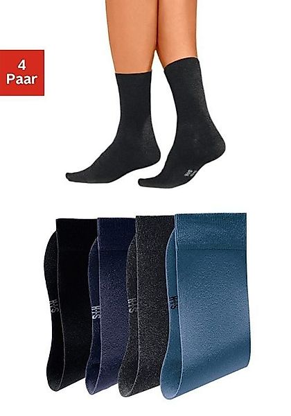 H.I.S Basicsocken, (Packung, 4 Paar), mit hohem Baumwollanteil günstig online kaufen