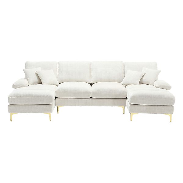 Odikalo Big-Sofa Chenille Sofa U-Form Lounge günstig online kaufen