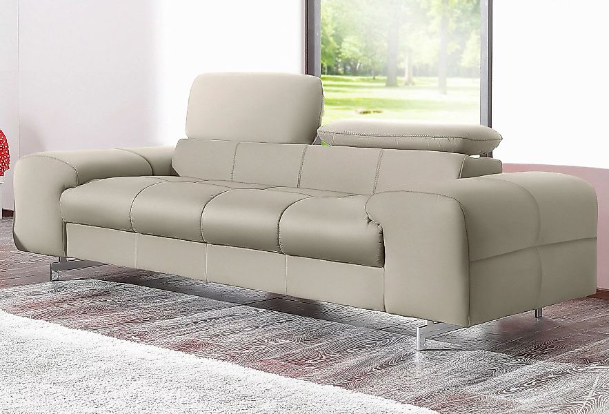 COTTA 2-Sitzer "Chef", Big-Sofa mit Kopfteilverstellung, edle Metallkufen günstig online kaufen