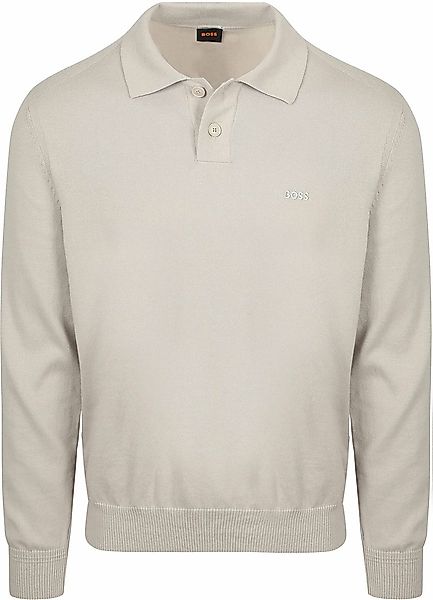 BOSS Asac Long Sleeve Polo Ecru - Größe M günstig online kaufen
