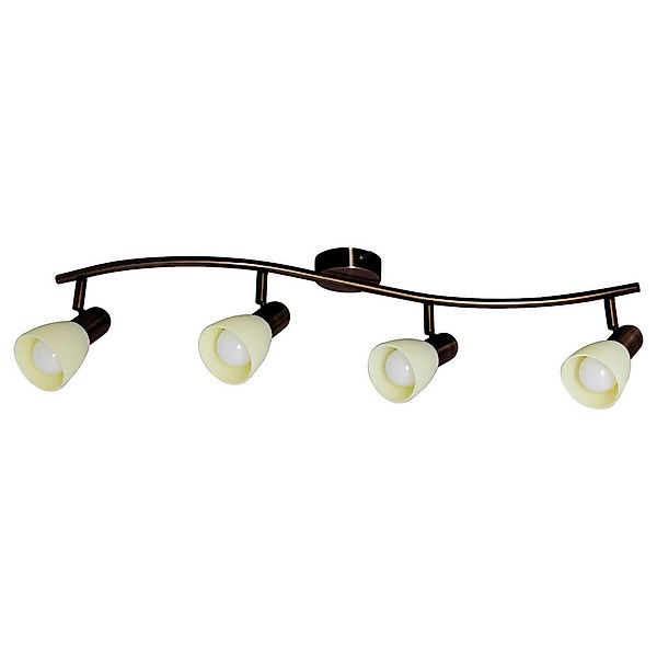 Näve Leuchten Spotleuchte 1198314 braun Metall Glas B/H/T: ca. 12x12,5x67 c günstig online kaufen