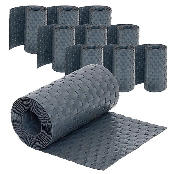 Jardinion Sichtschutzstreifen 10x 250cm x 19cm x 2,4mm Anthrazit Blickdicht günstig online kaufen
