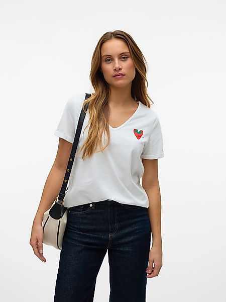 Vero Moda Kurzarmshirt VMBITONA S/S V-NECK günstig online kaufen