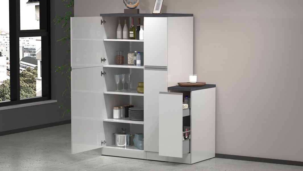 KOCHSTATION Apothekerschrank "KS-Sole,Apothekerkommode" Breite/Höhe 30/85 c günstig online kaufen
