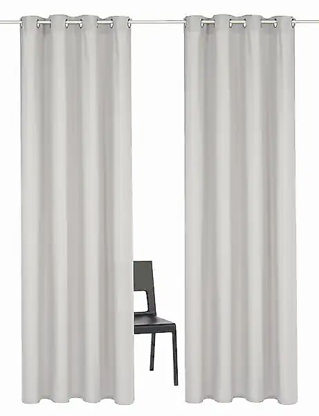 my home Vorhang »Parry«, (2 St.), 2-er Set, blickdicht, monochrom, basic günstig online kaufen