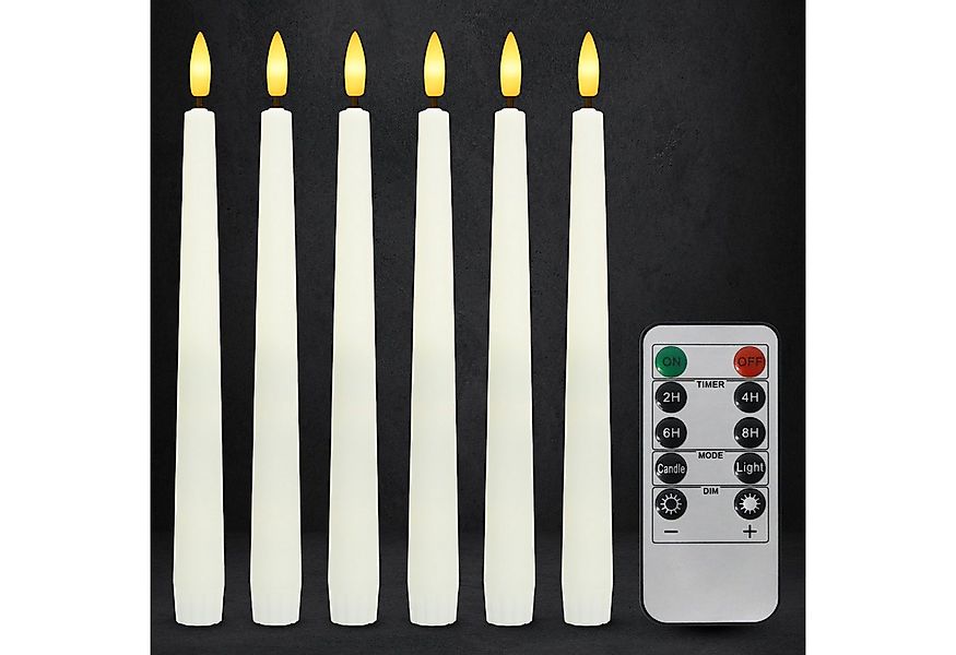 kisidus LED-Kerze LED Stabkerzen mit Fernbedienung (Flammenlose Tafelkerzen günstig online kaufen