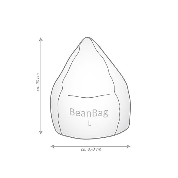 Sitting Point Sitzsack BeanBag Kicker 120 l Grün Fußball-Muster günstig online kaufen