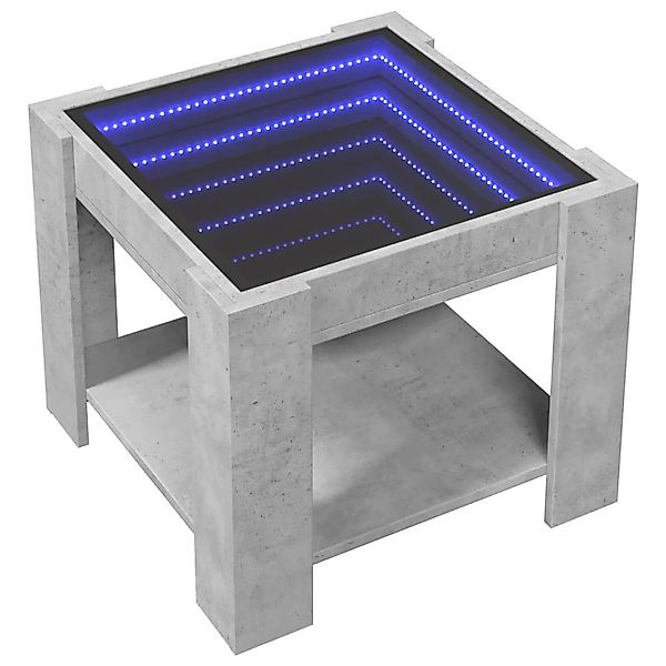 vidaXL Couchtisch LED-Couchtisch Betongrau 53x53x45 cm günstig online kaufen