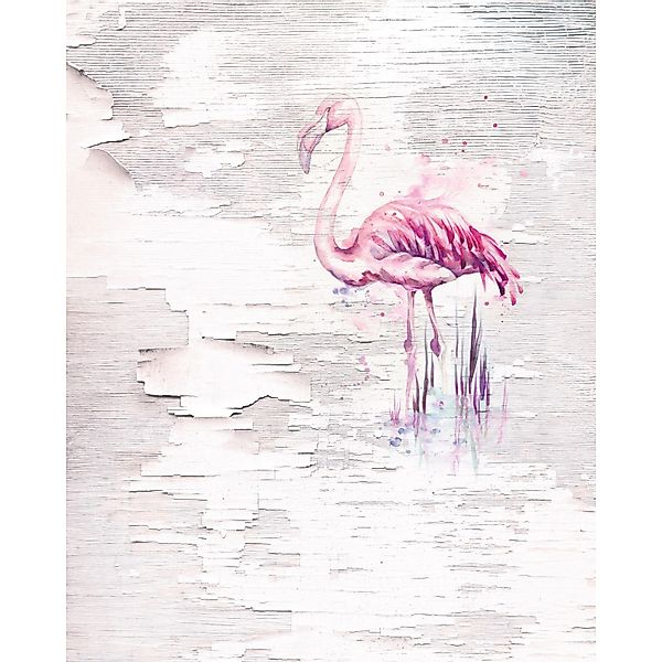 Sanders & Sanders Fototapete Flamingos Rosa und Crême-Weiß 200 x 250 cm 611 günstig online kaufen