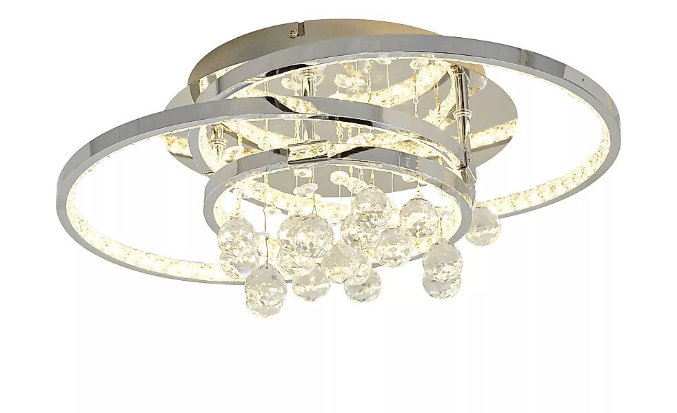 KHG LED-Kristalldeckenleuchte ¦ silber ¦ Maße (cm): B: 45 H: 20 T: 32 Lampe günstig online kaufen