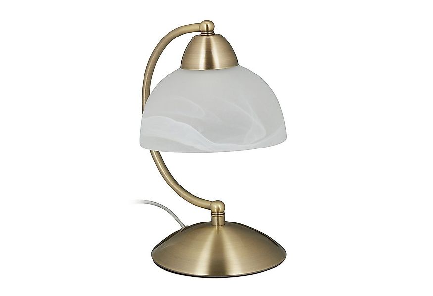 relaxdays Tischleuchte Tischlampe Touch Weißglas, Messing günstig online kaufen