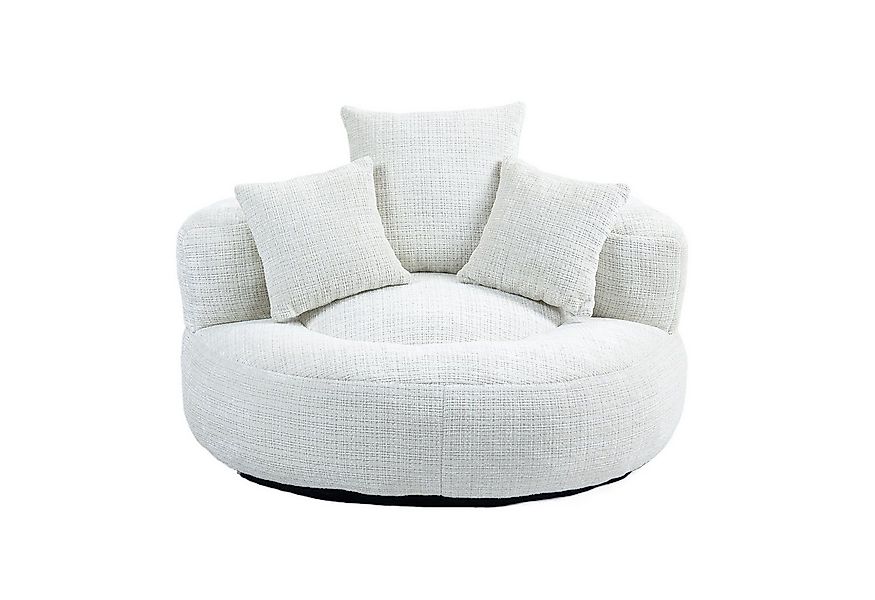 LVHOM Sitzsack 108x108x52cm Chenille Premium Sofa mit 3 extra Kopfkissen (K günstig online kaufen