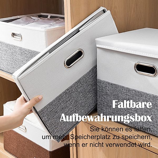 ibettertec Aufbewahrungsbox 43*30*30cm Aufbewahrungskorb 40L mit Deckel Gro günstig online kaufen