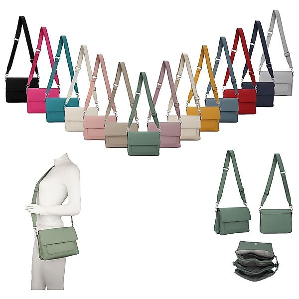 ITALYSHOP24 Schultertasche Damen Crossbody Bodybag Umhängetasche günstig online kaufen