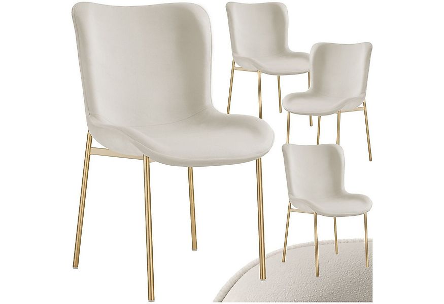 tectake Esszimmerstuhl Polsterstuhl Tessa (Set, 4 St), Bequeme Polsterung m günstig online kaufen