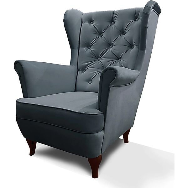 Beautysofa Ohrensessel Sessel FALCO Chesterfield Wohnzimmersessel günstig online kaufen
