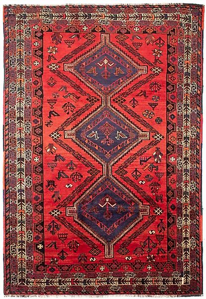 morgenland Wollteppich »Shiraz Medaillon Rosso 287 x 200 cm«, rechteckig günstig online kaufen