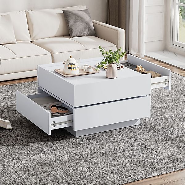 MODFU Couchtisch 360° drehbare Tischplatte (Satztisch, günstig online kaufen