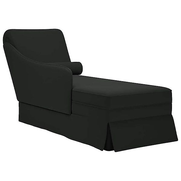 vidaXL Chaiselongue, Chaiselongue mit Nackenrolle und Rechter Armlehne Schw günstig online kaufen
