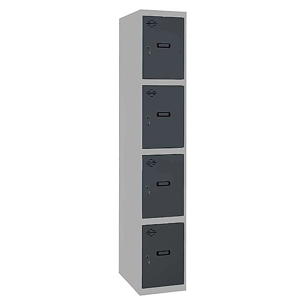 PROREGAL Spind AMEGO HxBxT 180 x 40 x 50 cm 4 Abteile Grundmodul Grau-Anthr günstig online kaufen