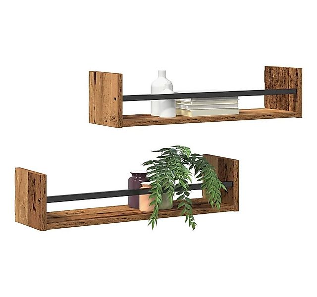 vidaXL Wandregal 60 x 16 x 14 cm Wandregale 2 Stück Alte Holz 60x16x14 cm T günstig online kaufen