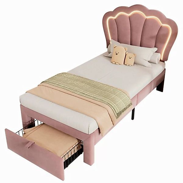 MODFU Polsterbett Kinderbett Jugendbett (Einzelbett, ohne Matratze,90 x 200 günstig online kaufen