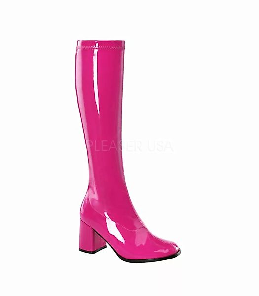 Retro Stiefel GOGO-300 - Lack Hot Pink (Schuhgröße: EUR 40) günstig online kaufen
