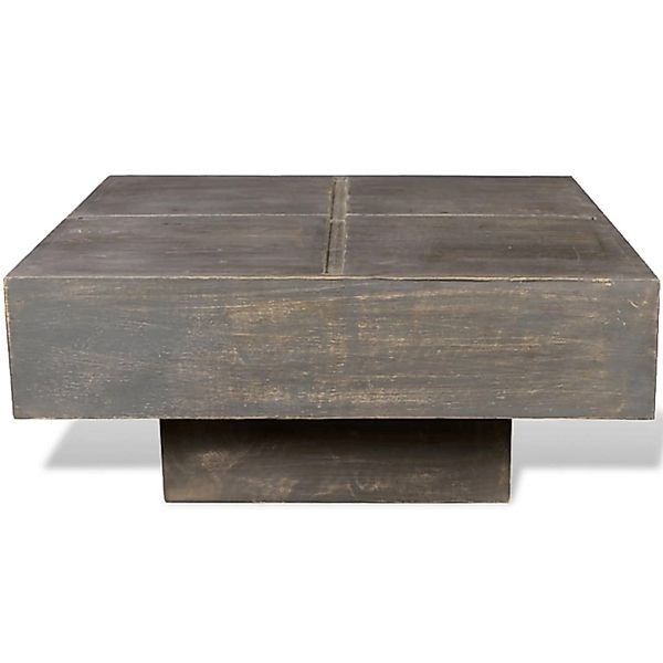 vidaXL Couchtisch Dunkelbraun Quadratisch Massivholz Mango günstig online kaufen