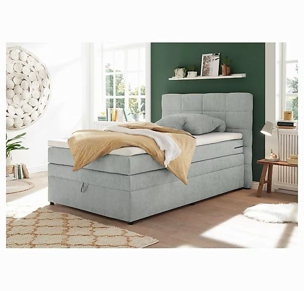 Lomadox Boxspringbett TEREZIN-09, Jugendbett, 140x200, mit Bettkasten, Härt günstig online kaufen