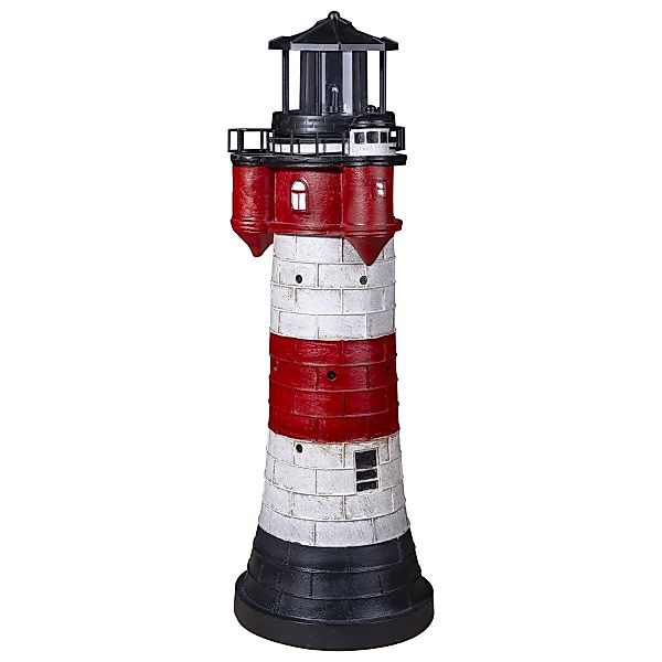 colourliving Gartenfigur Leuchtturm Roter Sand Solar günstig online kaufen