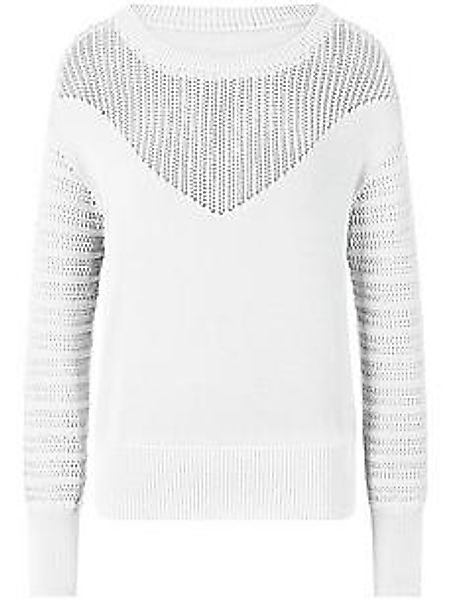 Rundhals-Pullover aus 100% SUPIMA®-Baumwolle Peter Hahn weiss günstig online kaufen
