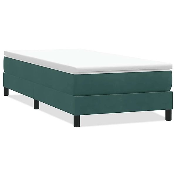 vidaXL Boxspringbett ohne Matratze Dunkelgrün 80x220 cm Samt 3315852 günstig online kaufen