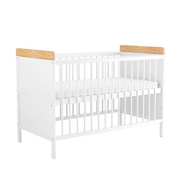 Baby-Delux Babybett Ella, Kinderbett 60x120 cm weiß höhenverstellbar, Kiefe günstig online kaufen