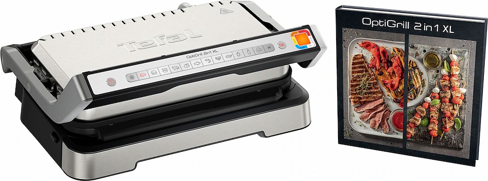 Tefal Kontaktgrill "OptiGrill 2in1 XL GC782D" 2200 W günstig online kaufen