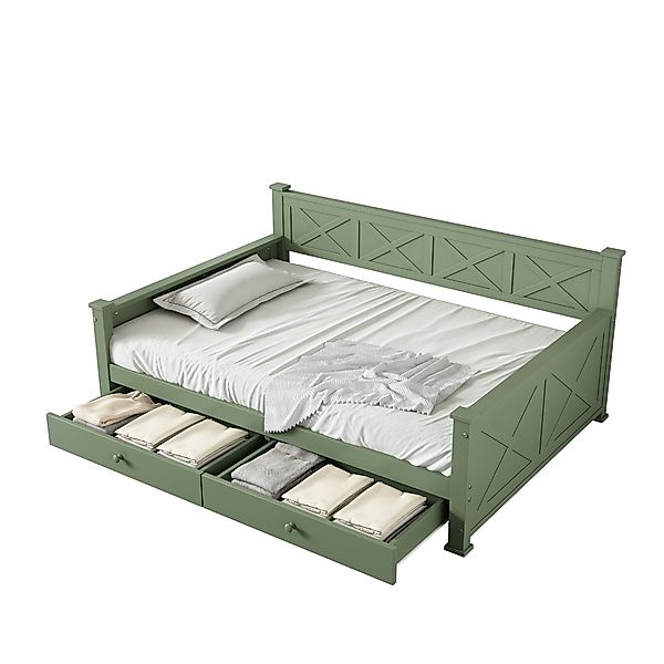REDOM Holzbett Stauraumbett, Einzelbett,mit 2 Schubladen günstig online kaufen