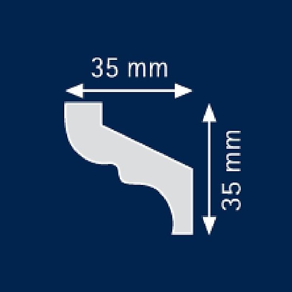 PROVISTON Stuckleiste Polystyrol, 35 x 35 günstig online kaufen