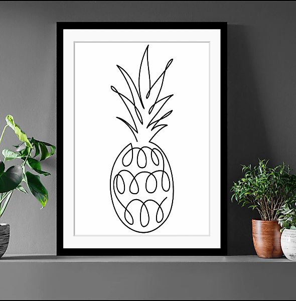 queence Bild »Juliane«, Ananas, gerahmt, Ananas günstig online kaufen