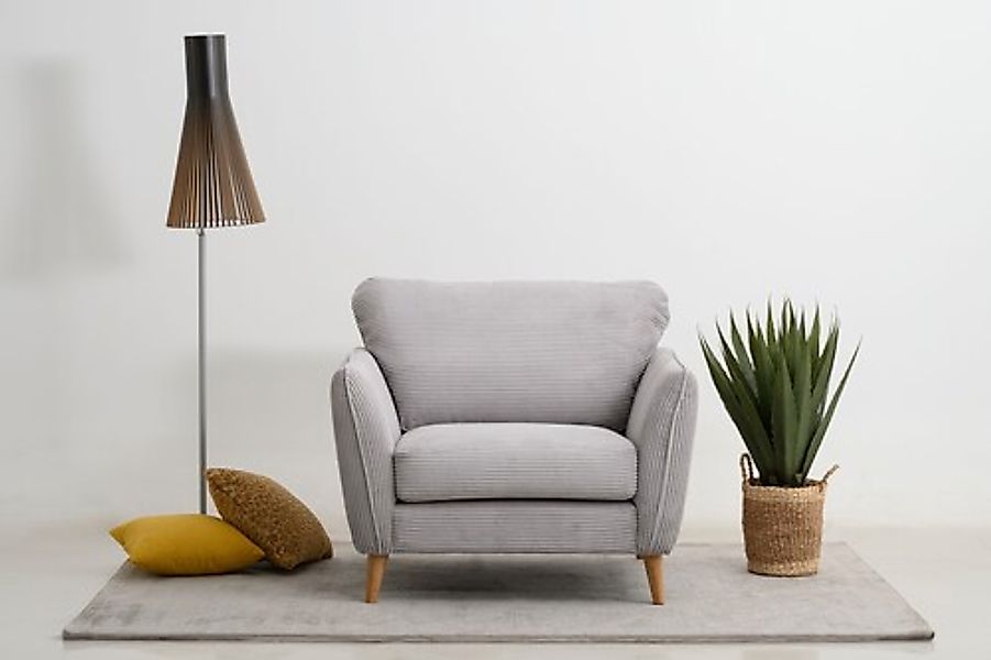 Home affaire Sessel »MARSEILLE« Massivholzbeine Eiche, Landhausstil, Wellen günstig online kaufen