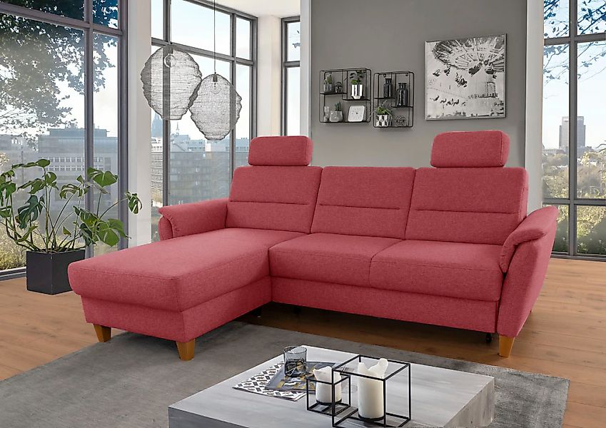 Home affaire Ecksofa "Palmera L-Form, B: 244 cm" optional Bettfunktion & Be günstig online kaufen