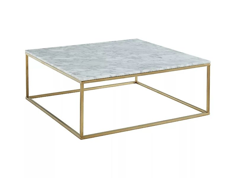 Couchtisch Design - Marmor & Metall - Goldfarben & Weiß - ARETHA von Pascal günstig online kaufen