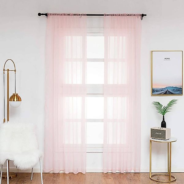 Woltu Gardine VH5511rs-2, (2 St), halbtransparent, günstig online kaufen