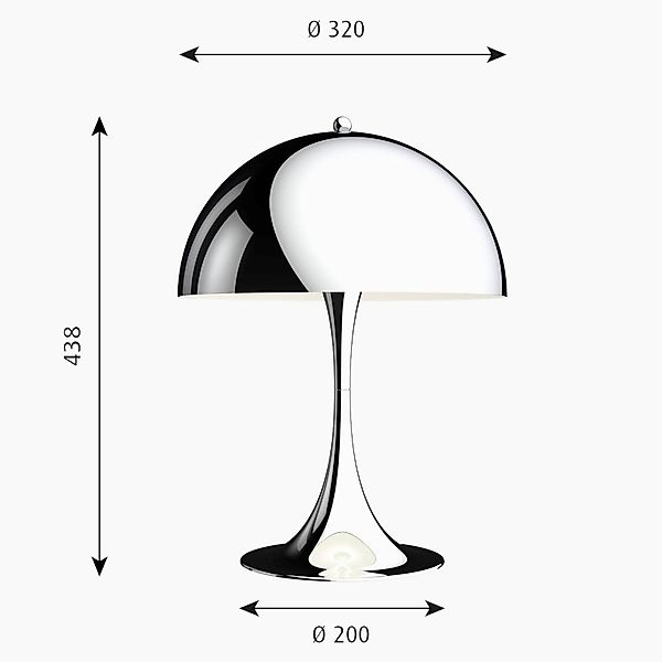 Panthella 320 Tischleuchte Chrom günstig online kaufen