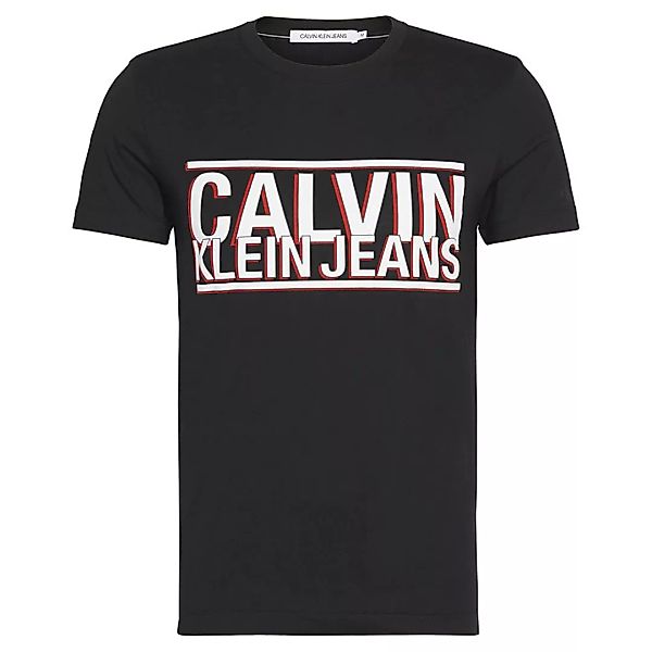 Calvin Klein Jeans Slim Logo Block Kurzärmeliges T-shirt XL Ck Black günstig online kaufen